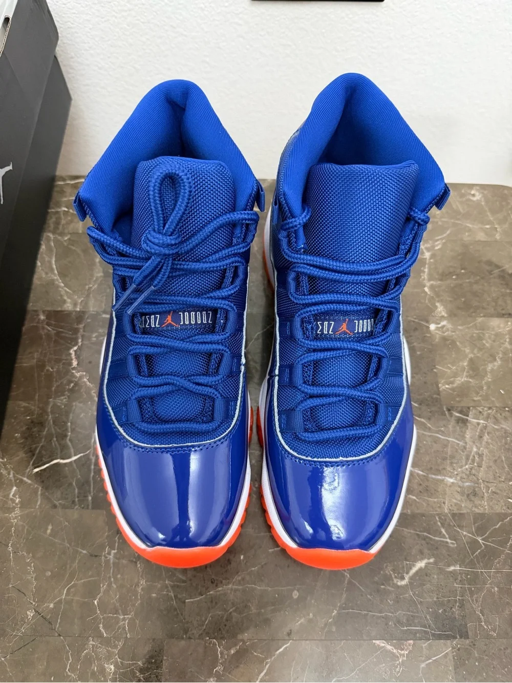New! Air Jordan 11 Retro, Blue, Orange & White, Men’s Size 8